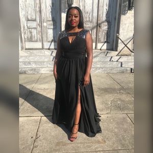 Black Sequin Ballgown